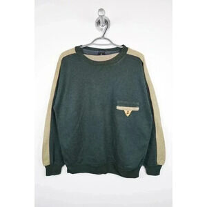 Vintage Sweater 90s Neutral Grey/Tan Colorway Women's L | Item #674